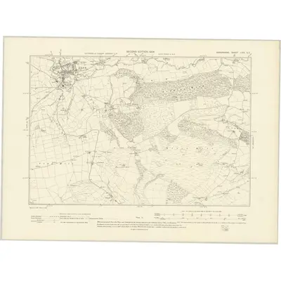 1901 Map of Shropshire LXIX.SE, 1904 Print
