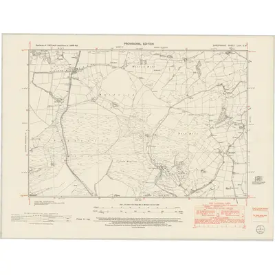 1948 Map of Shropshire LXIX.SW, 1953 Print