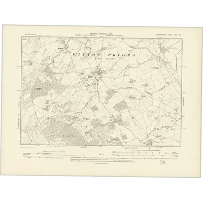 1901 Map of Shropshire LXV.NE, 1903 Print