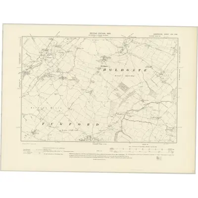 1901 Map of Shropshire LXV.NW, 1903 Print