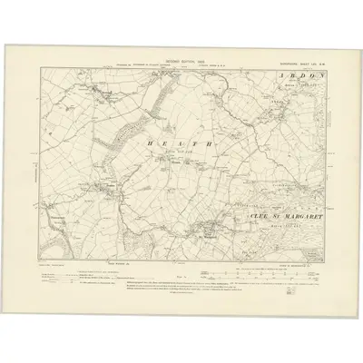 1901 Map of Shropshire LXV.SW, 1903 Print