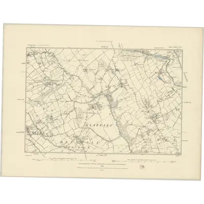 1882 Map of Shropshire LXVI.NE, 1883 Print