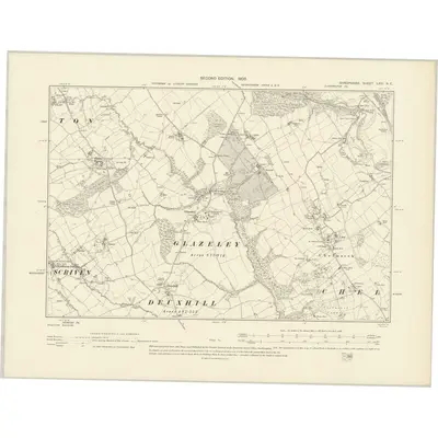1901 Map of Shropshire LXVI.NE, 1903 Print