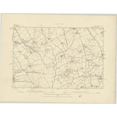 1882 Map of Shropshire LXVI.SW, 1883 Print