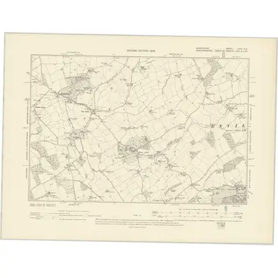 1901 Map of Shropshire LXVII.NE, 1904 Print