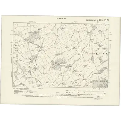 1925 Map of Shropshire LXVII.NE, 1929 Print