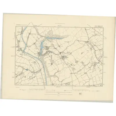 1882 Map of Shropshire LXVII.NW, 1883 Print