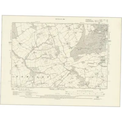 1925 Map of Shropshire LXVII.SE, 1928 Print