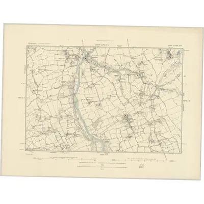 1882 Map of Shropshire LXVII.SW, 1883 Print