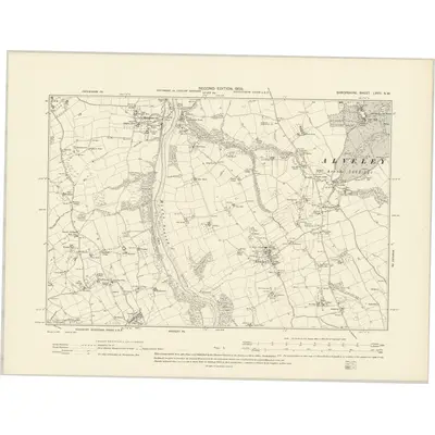 1902 Map of Shropshire LXVII.SW, 1903 Print