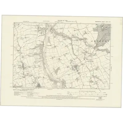 1925 Map of Shropshire LXVII.SW, 1928 Print