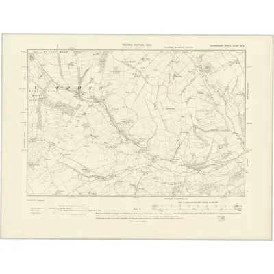 1901 Map of Shropshire LXVIII.NE, 1903 Print