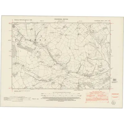 1948 Map of Shropshire LXVIII.NE, 1953 Print