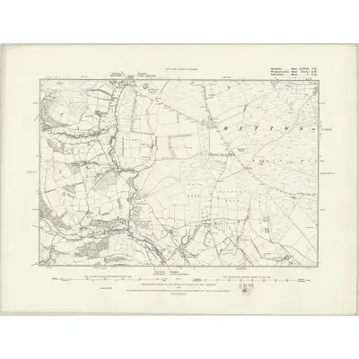 1888 Map of Shropshire LXVIII.NW, 1889 Print