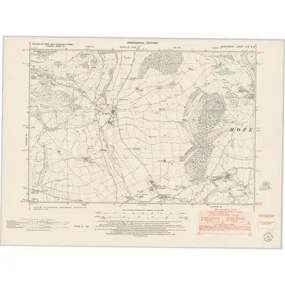1949 Map of Shropshire LXX.NW, 1953 Print