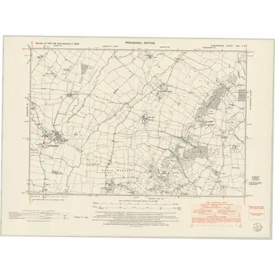 1949 Map of Shropshire LXXI.NE, 1953 Print