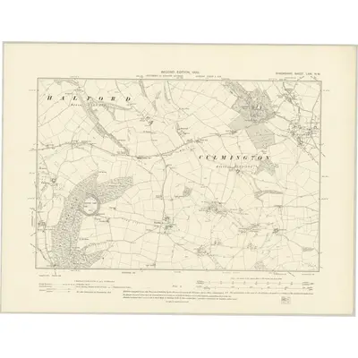 1902 Map of Shropshire LXXI.NW, 1903 Print