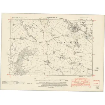 1949 Map of Shropshire LXXI.NW, 1953 Print