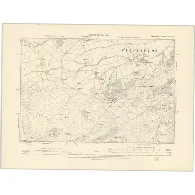 1902 Map of Shropshire LXXII.SE, 1903 Print