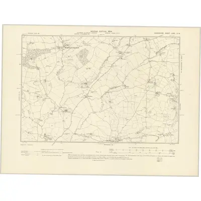 1902 Map of Shropshire LXXII.SW, 1904 Print