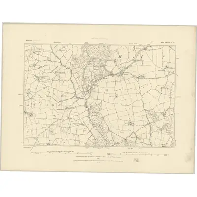 1882 Map of Shropshire LXXIII.SE, 1883 Print