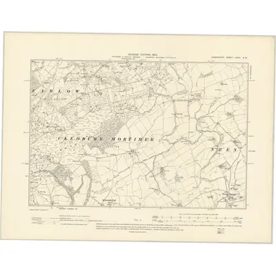 1901 Map of Shropshire LXXIII.SW, 1903 Print