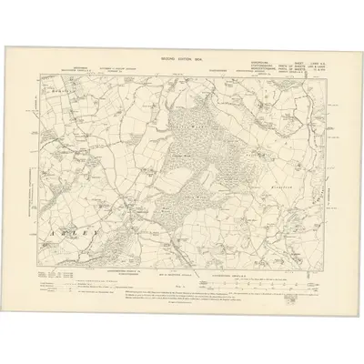 1902 Map of Shropshire LXXIV.NE, 1904 Print
