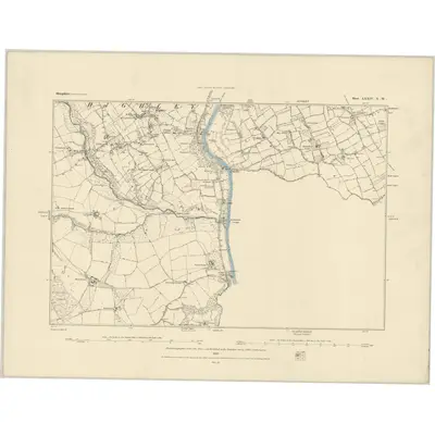 1882 Map of Shropshire LXXIV.NW, 1883 Print