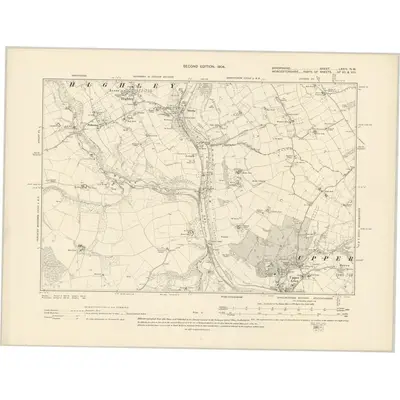 1901 Map of Shropshire LXXIV.NW, 1904 Print