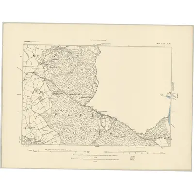 1882 Map of Shropshire LXXIV.SW, 1883 Print