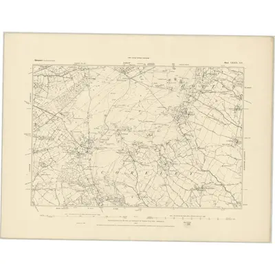 1883 Map of Shropshire LXXIX.NE, 1884 Print