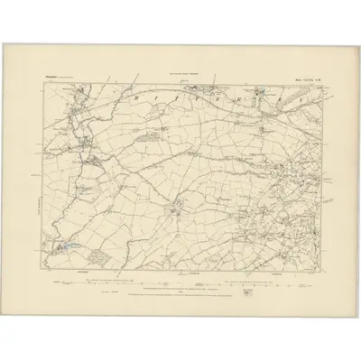 1883 Map of Shropshire LXXIX.NW, 1884 Print