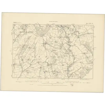 1883 Map of Shropshire LXXIX.SE, 1884 Print