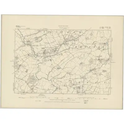 1883 Map of Shropshire LXXIX.SW, 1884 Print