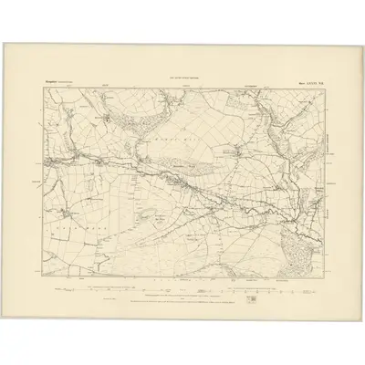 1883 Map of Shropshire LXXVI.NE, 1884 Print