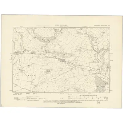 1901 Map of Shropshire LXXVI.NE, 1903 Print
