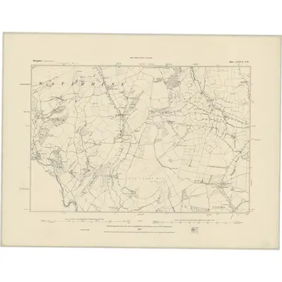 1883 Map of Shropshire LXXVI.NW, 1884 Print