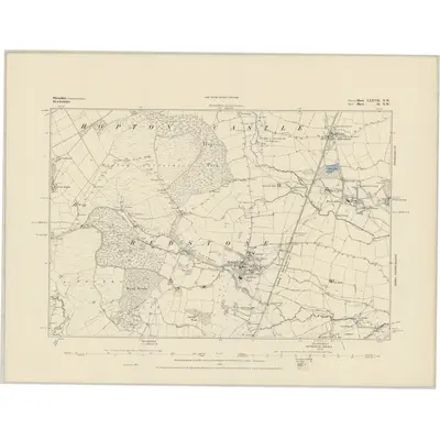 1883 Map of Shropshire LXXVII.NW, 1884 Print