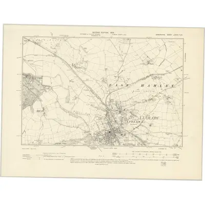 1902 Map of Shropshire LXXVIII.NE, 1904 Print