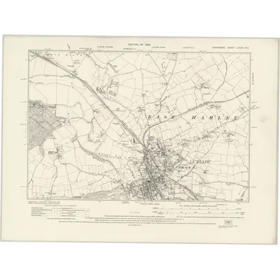 1924 Map of Shropshire LXXVIII.NE, 1928 Print