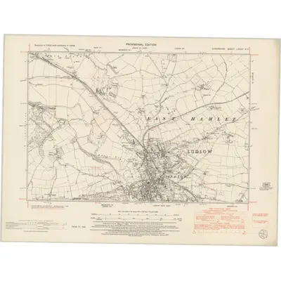 1949 Map of Shropshire LXXVIII.NE, 1953 Print