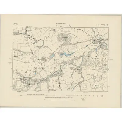 1883 Map of Shropshire LXXVIII.NW, 1884 Print