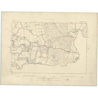 1882 Map of Shropshire LXXX.NE, 1883 Print
