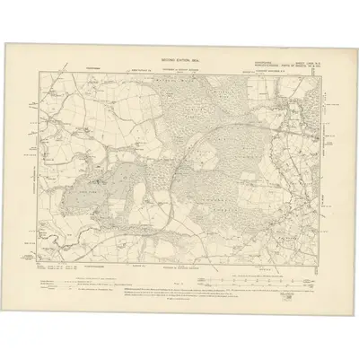 1902 Map of Shropshire LXXX.NE, 1904 Print