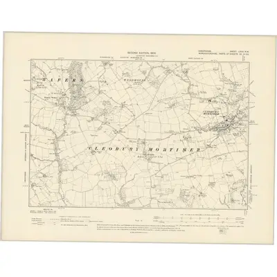 1902 Map of Shropshire LXXX.NW, 1903 Print