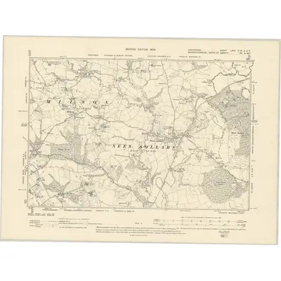1902 Map of Shropshire LXXX.SW & SE, 1904 Print