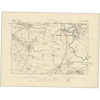 1883 Map of Shropshire LXXXII.NE, 1884 Print