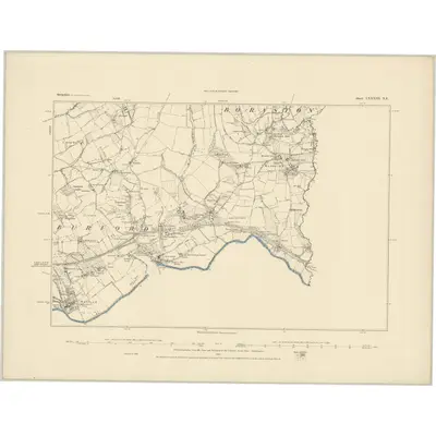 1883 Map of Shropshire LXXXIII.NE, 1884 Print