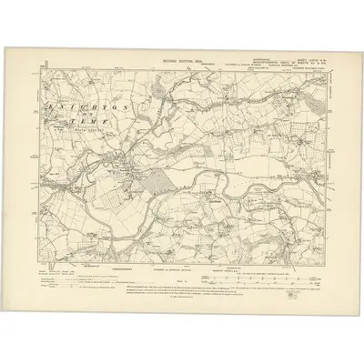 1902 Map of Shropshire LXXXIV.NW, 1904 Print