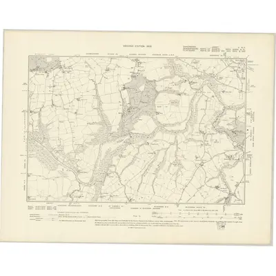 1899 Map of Shropshire V.NE, 1902 Print